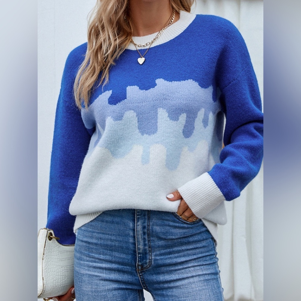 Contrast Round Neck Sweater